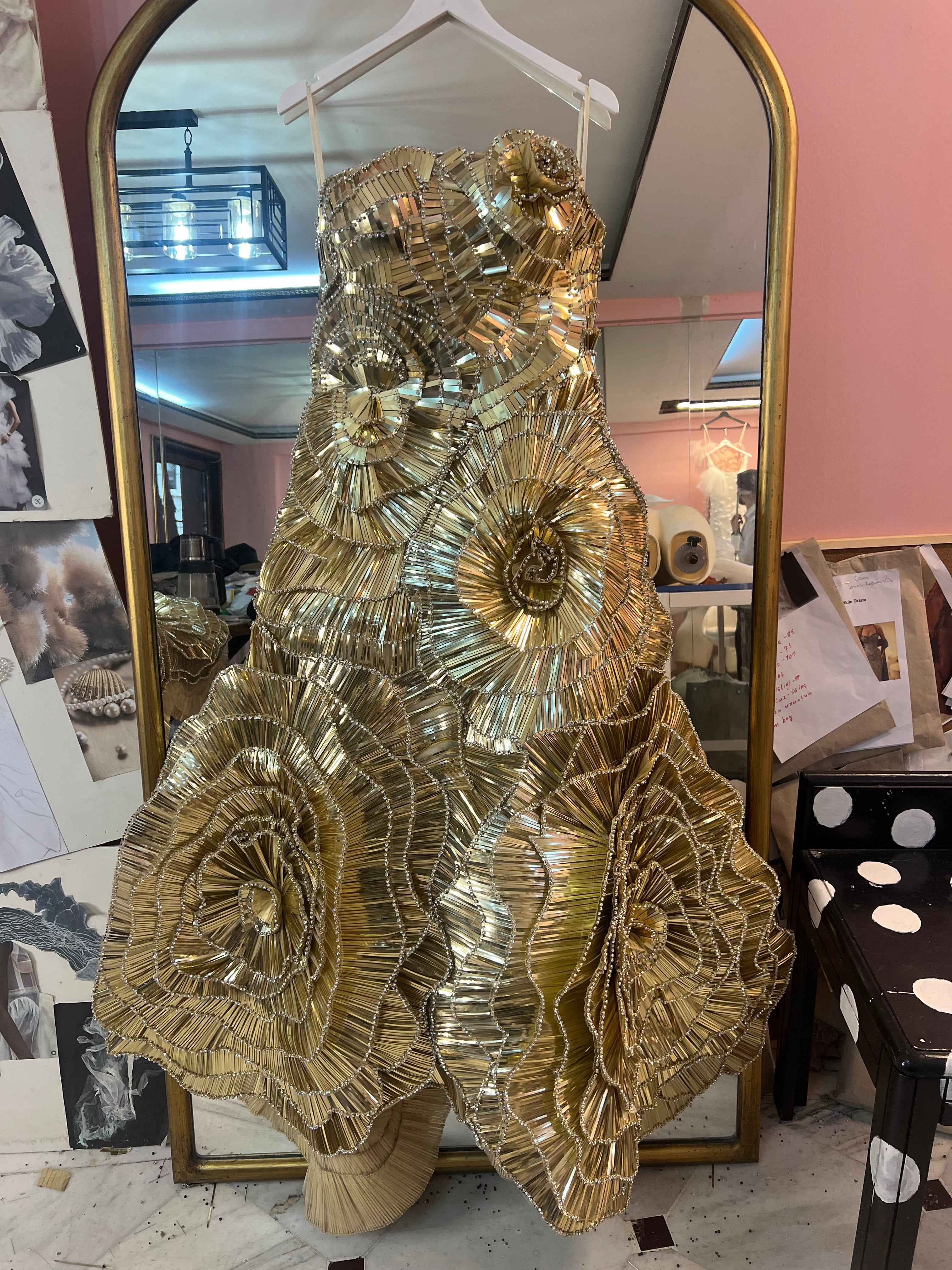 Custom Made Gold Diamond Dress