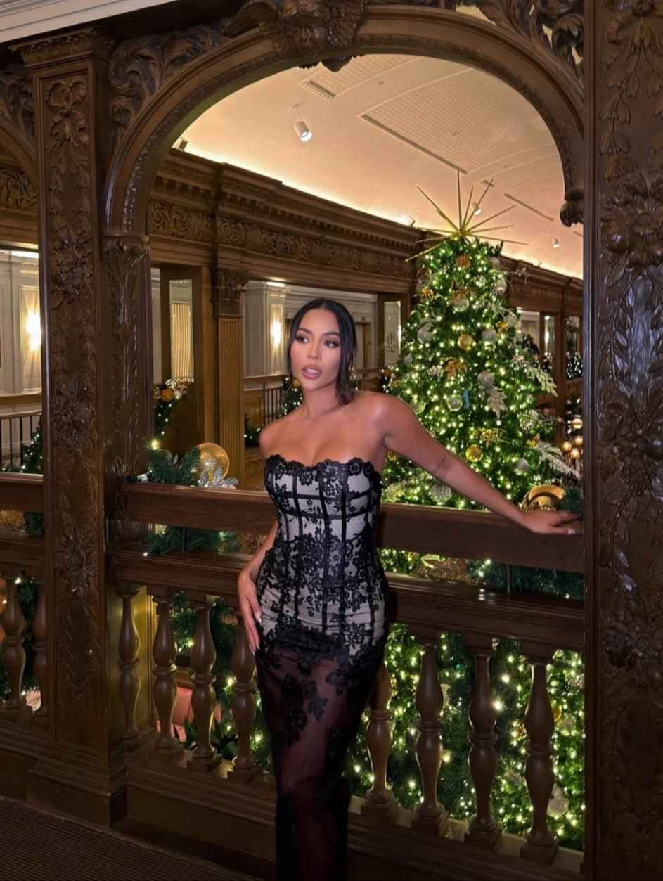 Black Swan Evening Dress Beaded evening dress