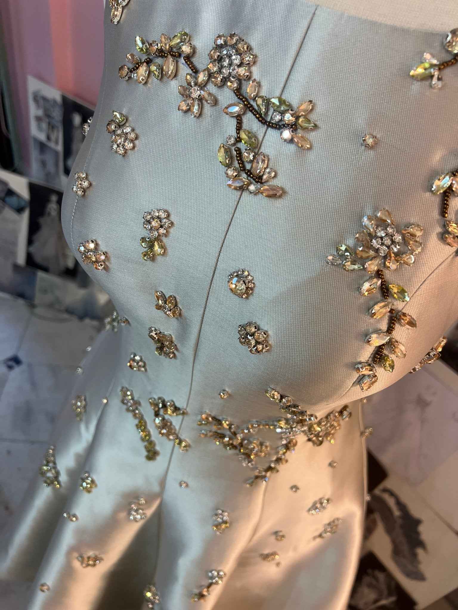 Custom made Embellished Asymmetrical Dress