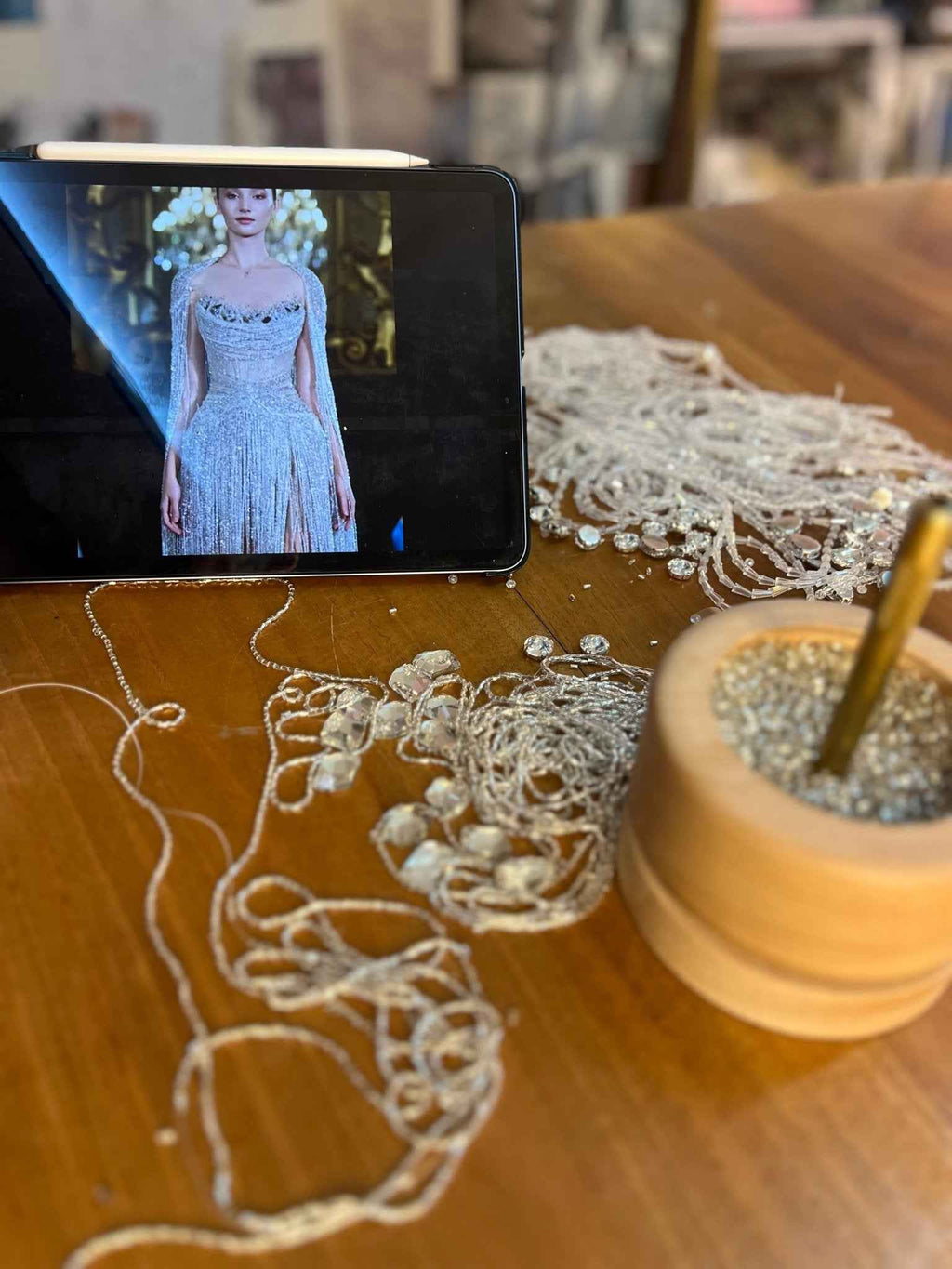 Custom Made Silver Dress