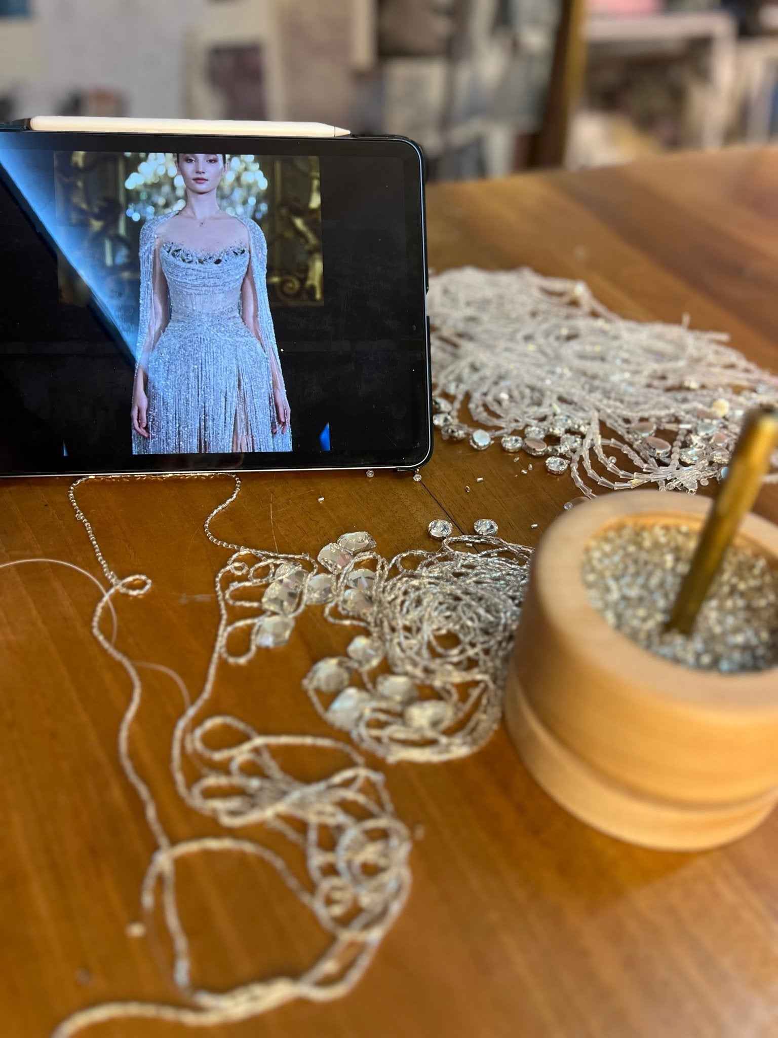Custom Made Silver Dress