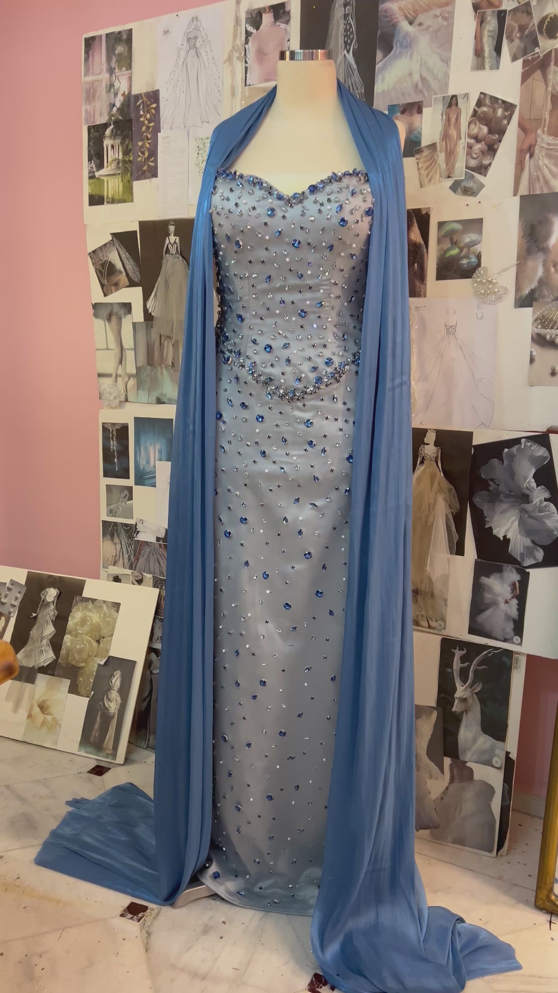 Custom Made Sapphire Night Dress